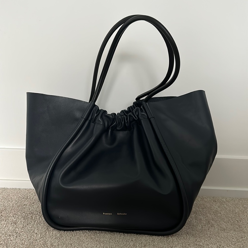 Proenza Schouler Large Rouched Smooth Leather Tote Bag- AUTHENTIC WITH DUSTBAG